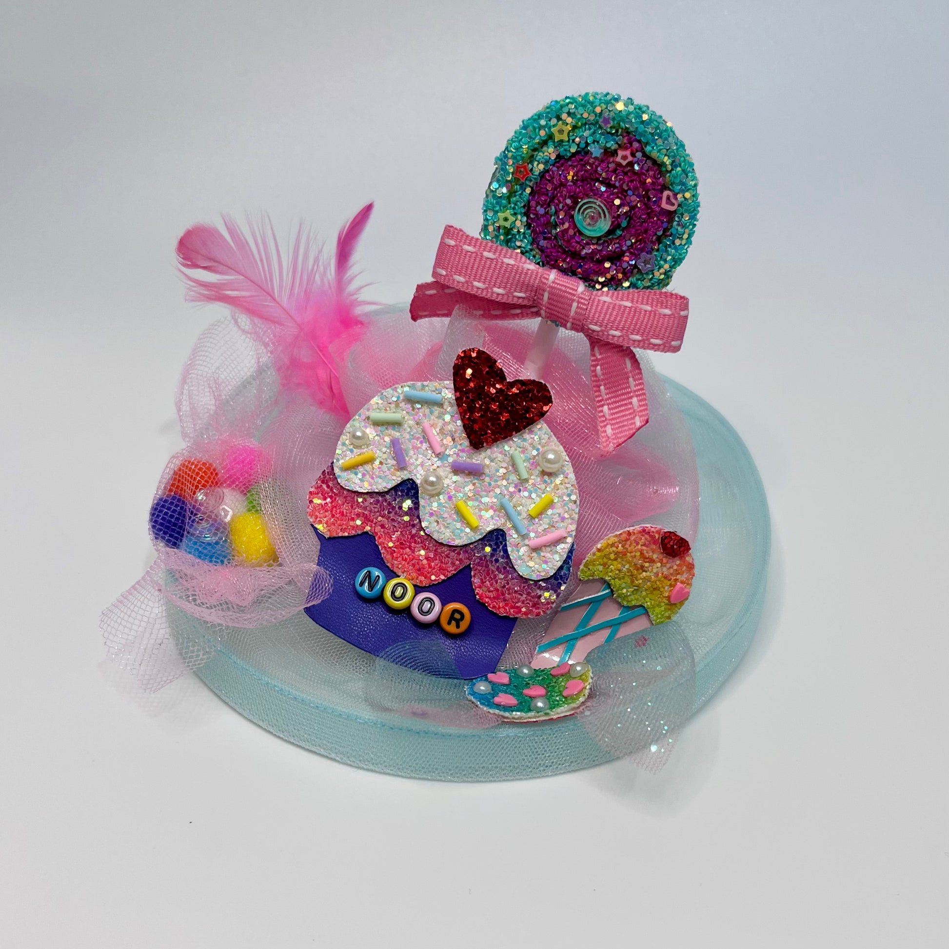 Personalised Candy Fascinator Hat | Theme Hair Clip