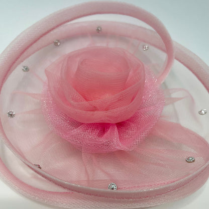 Baby Pink Flower Fascinator | Designer Hair Accessories