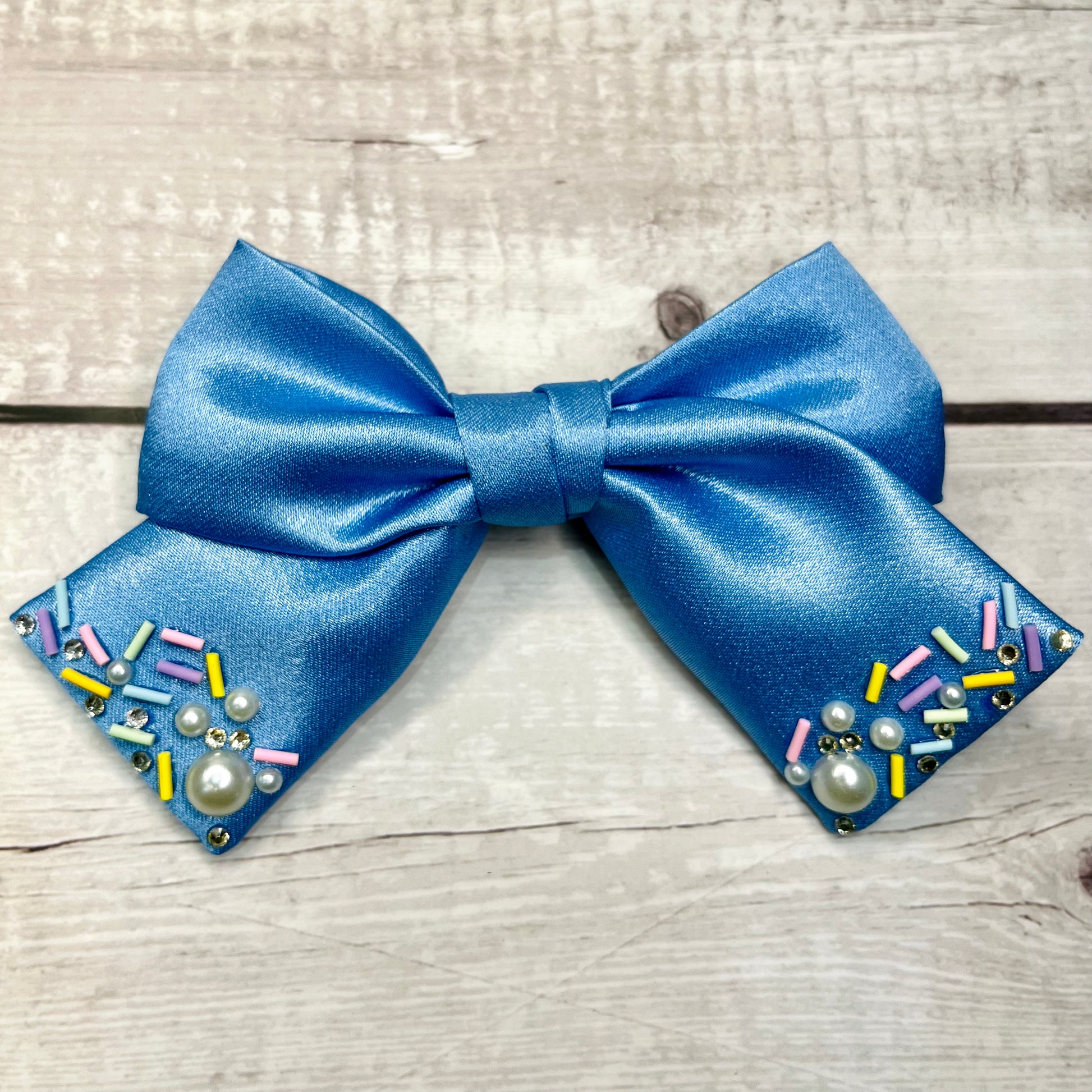 Sprinkles and Pearls Sailor Hair Bow | Premium Satin Hair Accessories