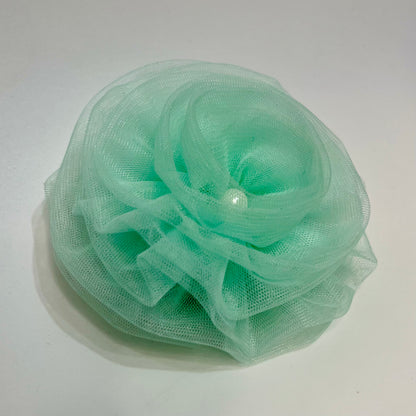 Princess Tiana Sea Green Flower Fascinator | Baby Girl Nylon Soft Headband