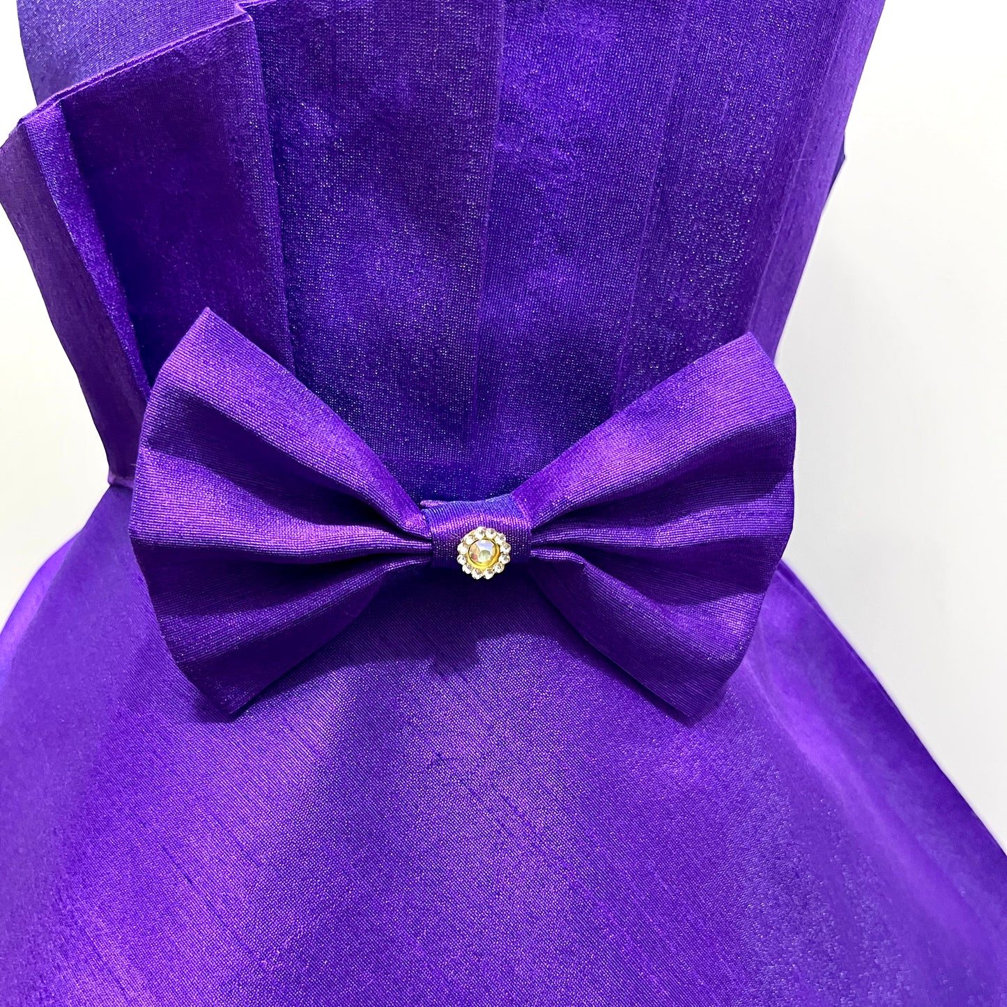 Designer baby girl purple summer dress with bow