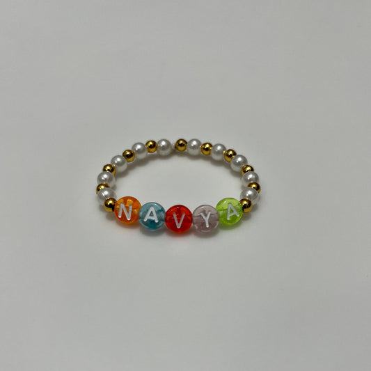 Personalised Multicolor Bracelet | Designer Custom Jewellery for Girls and Women