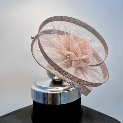 Rose Gold Fascinator Hat for Baby Girl | Designer Headpiece