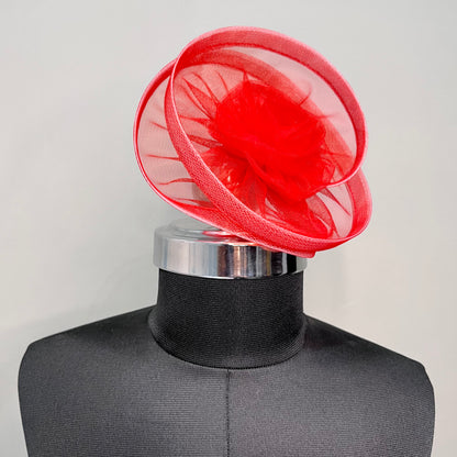 Red Fascinator Hat | Princess Coutoure 