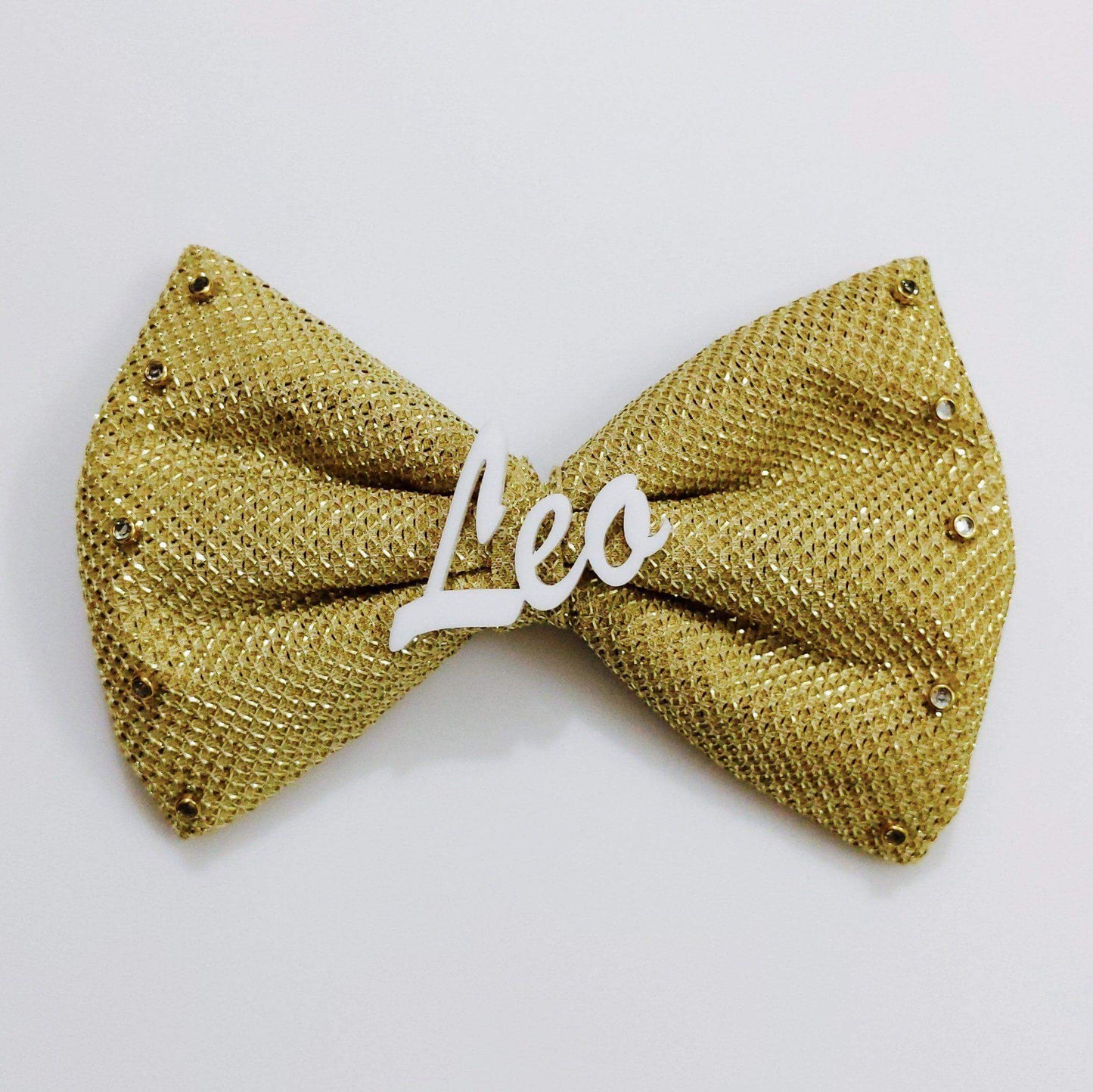 Custom Name Golden Bow Hair Clip | Personalized Gift Accessory for Girls
