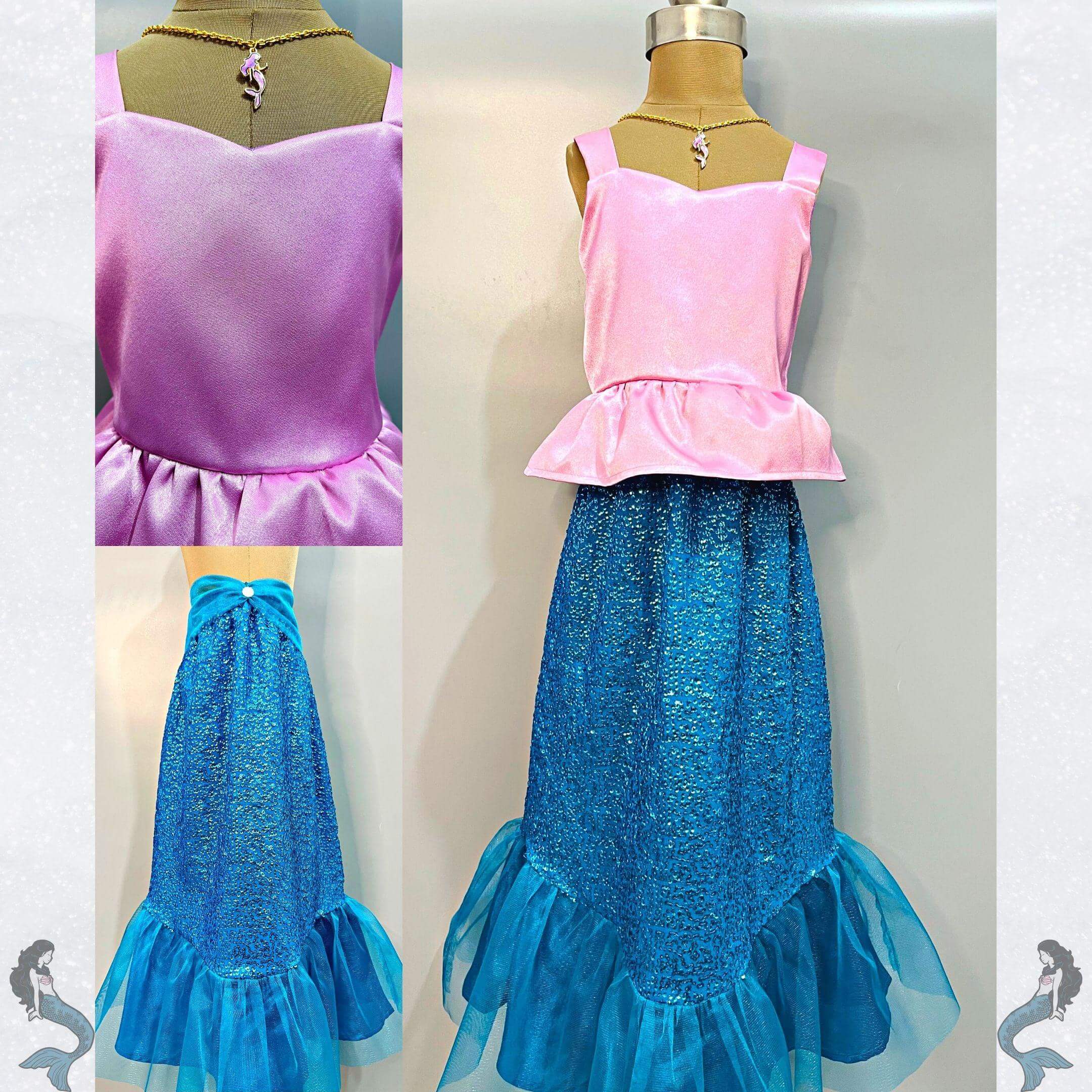 How to CUT and SEW a MERMAID DRESS with ILLUSION EFFECT and TRAIN | PROM  DRESS | MERMAID SKIRT - YouTube