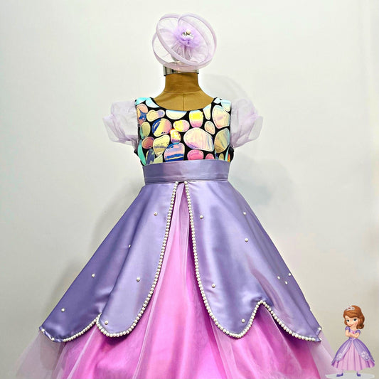 Princess Sofia Theme Party Wear | Designer Girls Dresses